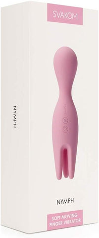 Svakom Nymph Multi Functions Foreplay Clitoral Vibrator with Dual Action - Finger and Tongue Vibrators