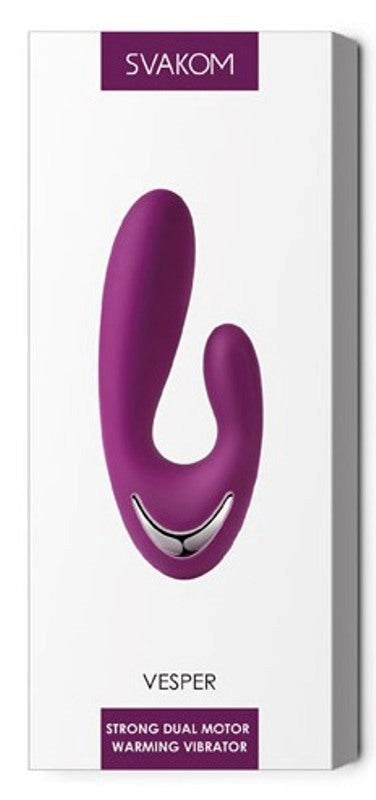 Svakom Vesper Strong Dual Motors Warming Vibrator with Body Heat Technology - - Waterproof Vibrators
