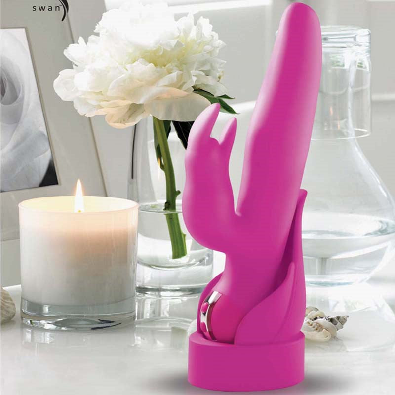 BMS Factory Swan Adore Elegance Dual Stimulation Rabbit Vibrator Waterproof - - Rabbit Vibrators