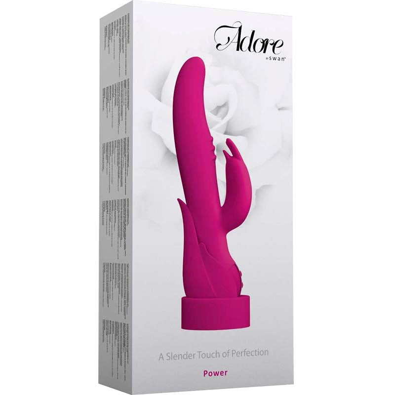 BMS Factory Swan Adore Power Luxury Rabbit Vibrator with PowerBullet Tech - - Rabbit Vibrators
