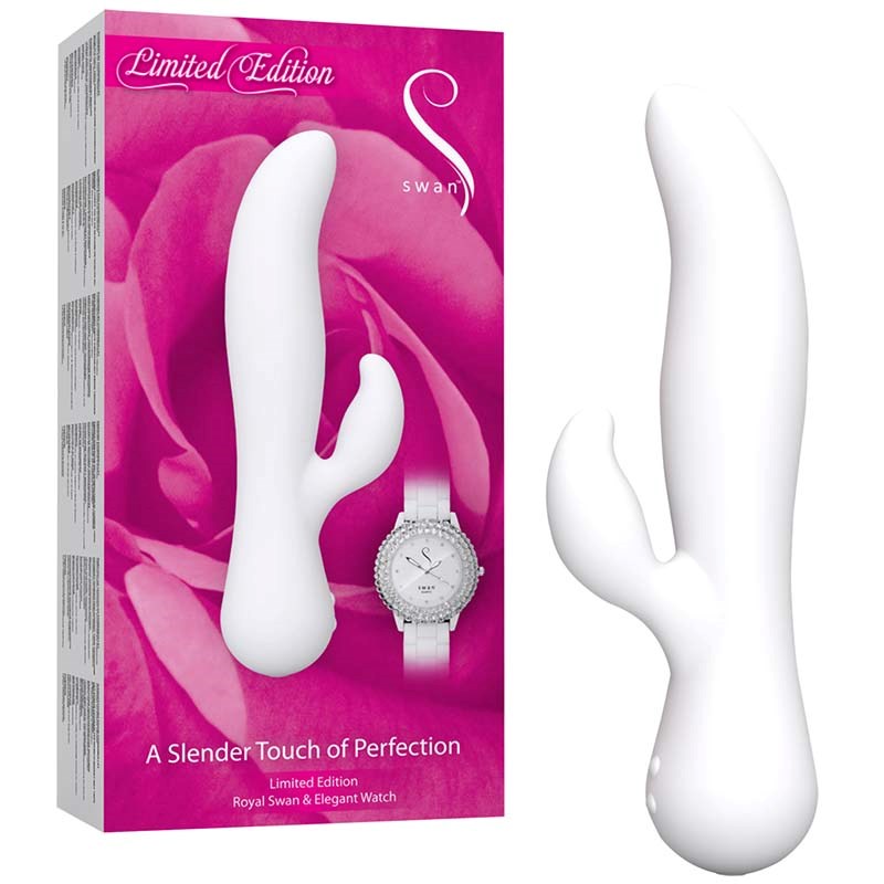 BMS Factory Swan Luxury Limited Edition Clitoral Vibrator with Rotating Head - - Rabbit Vibrators