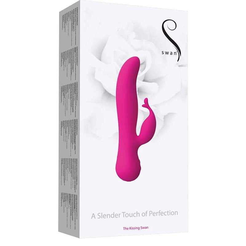 BMS Factory Swan The Kissing Dual Motor Rabbit Vibrator with Rotating Shaft - - Rabbit Vibrators