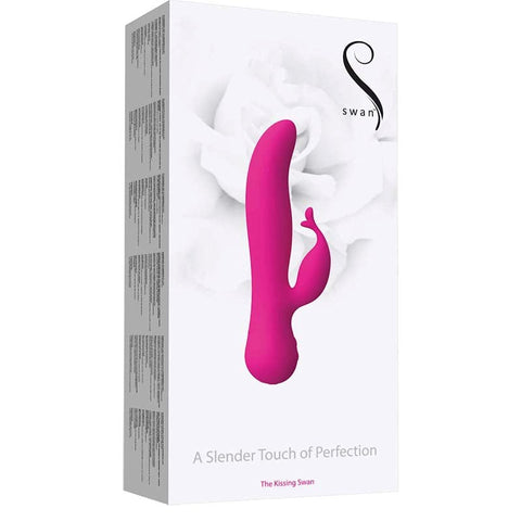 BMS Factory Swan The Kissing Dual Motor Rabbit Vibrator with Rotating Shaft - Rabbit Vibrators