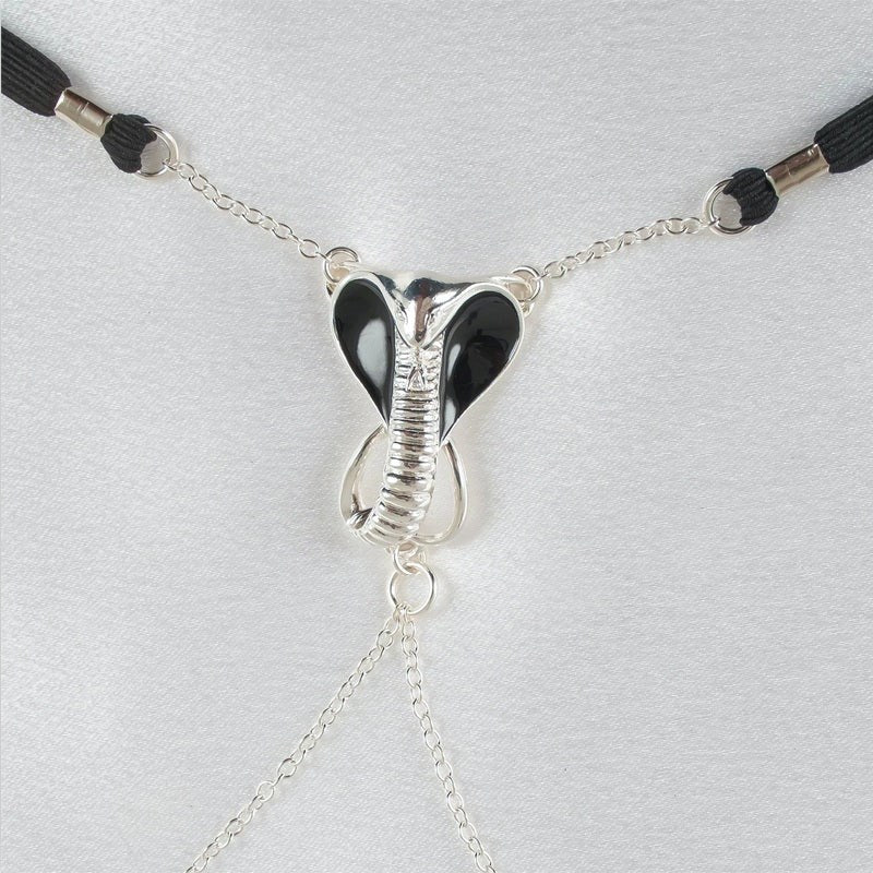 Sylvie Monthule G string Jewel Sacred Cobra Pleasure Silver Intimate Jewelry - - Luxury Sex Toys