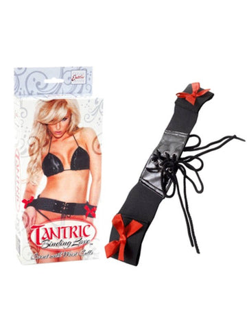 California Exotics Tantric Binding Love Corset With Wrist Cuffs Adjustable - Cuffs And Restraints