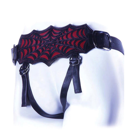 Tantus Black Widow Harness Premium Leather Strap On Harness - Strap On Sextoys