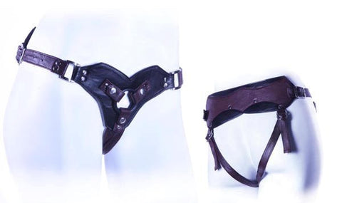 Tantus Nevada Harness Premium Leather Strap On Harness - Strap On Sextoys