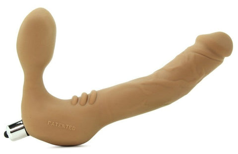 Tantus Realdoe Strapless Dildo with Vibrating Bullet for Dual Stimulation - Strap On Sextoys