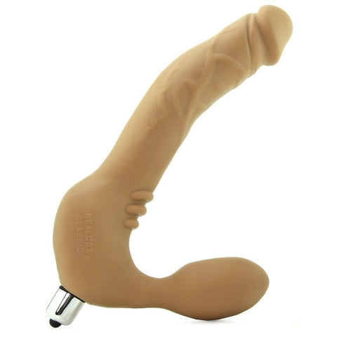 Tantus Realdoe Strapless Dildo with Vibrating Bullet for Dual Stimulation - Strap On Sextoys