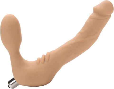 Tantus Realdoe Slim Harness Free Double Ended Dildo with Vibrating Bullet - Strap On Sextoys
