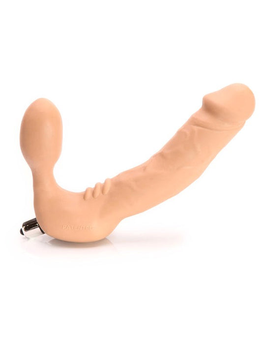 Tantus Realdoe Stout Strapless Strap On Dildo with Vibrating Bulb - - Realistic Dildos