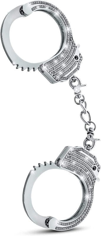 Blush Novelties Temptasia Bling Cuffs Luxurious Stainless Steel Restraints - Collars and Leads