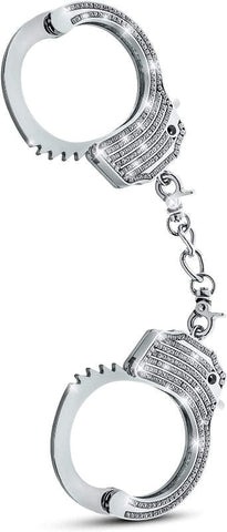 Blush Novelties Temptasia Bling Cuffs Luxurious Stainless Steel Restraints - Collars and Leads