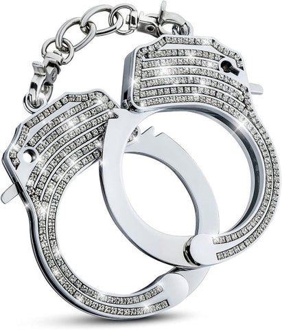 Blush Novelties Temptasia Bling Cuffs Luxurious Stainless Steel Restraints - Collars and Leads