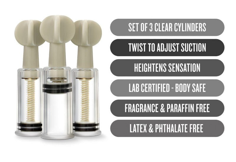 Temptasia Clit and Nipple Twist Suckers Edge Play Ready - - Nipple and Clit Clamps