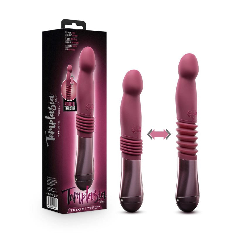 Blush Novelties Temptasia Trixie Thrusting Dildo with Vibration Modes - - Vibrating Dildos