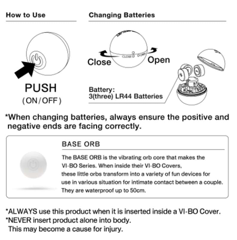 Tenga VI BO Finger Orb Finger Vibrator for Couples Clitoral Stimulation - - Finger and Tongue Vibrators