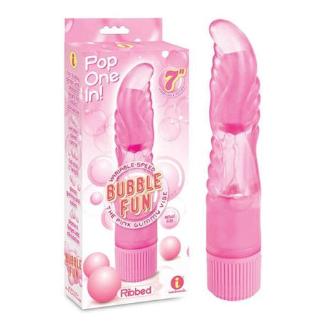 Icon Brands The 9s Bubble Fun Ribbed Dildo with Strategic Texture - G-Spot Vibrators