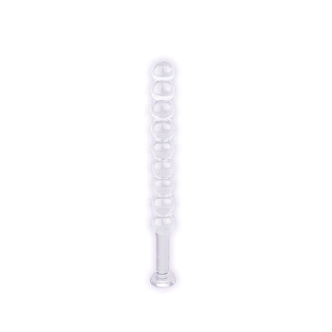 Icon Brands Glass Thins Spherical Plug for Anal Stimulation and Penetration - Glass Sex Toys