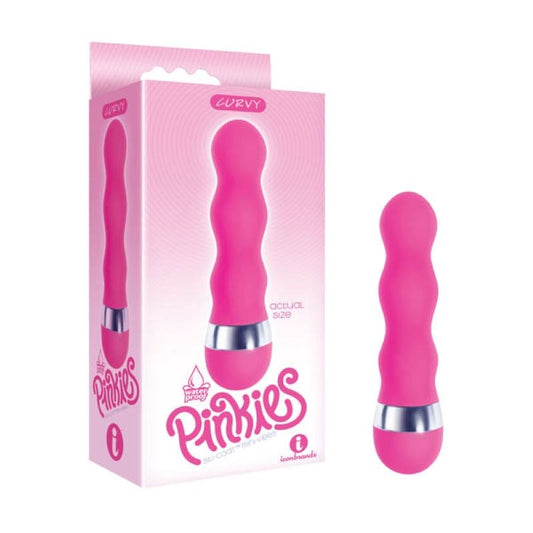 Icon Brands The 9s Pinkies Curvy Mini Vibrator with Variable Speed - - G-Spot Vibrators