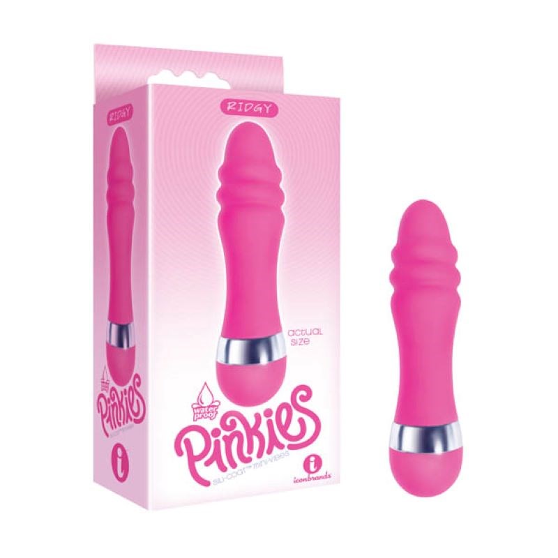 Icon Brands The 9s Pinkies Ridgy Clitoral Vibrator with Ridged Texture - - G-Spot Vibrators