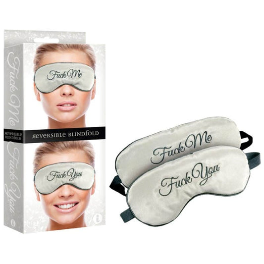 Icon Brands The 9s Reversible Fuck Me/Fuck You Blindfold Silk Communication - - Masks And Blindfolds