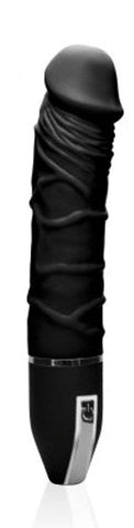NANMA Corporation The Big Boy Silicone Vibrator with 10 Rhythms 7 Black G Spot - Realistic Dildos