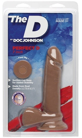 Doc Johnson The D Perfect D 7 Inch Caramel Dual Density Realistic Dildo - Realistic Dildos