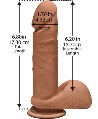 Doc Johnson The D Perfect D 7 Inch Caramel Dual Density Realistic Dildo - Realistic Dildos