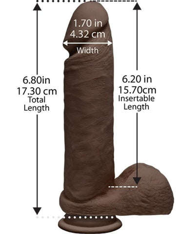 Doc Johnson The D Perfect D 8 Inch Chocolate Dual Density Realistic Dildo - Realistic Dildos