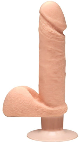 Doc Johnson The D The Perfect D Vibrating 7 Inch Vanilla Realistic Dildo - Realistic Dildos