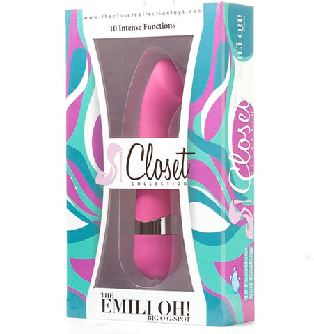 Closet Collection Velvet Soft G Spot Vibrator with 10 Powerful Functions - G-Spot Vibrators
