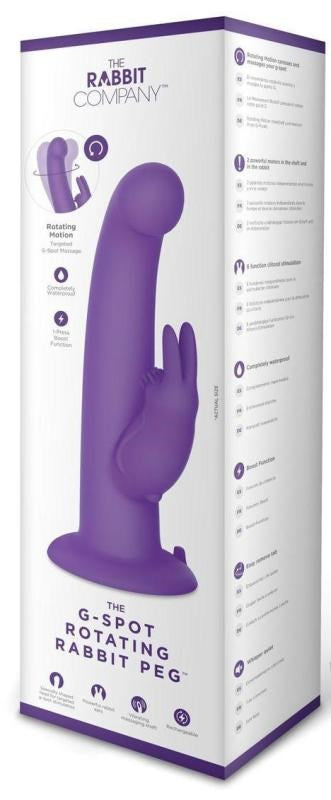Xgen Products The G Spot Rotating Rabbit Peg Purple Dual Motor Rabbit Vibrator - Rabbit Vibrators