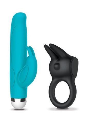 Xgen Products The Mini Rabbit and Rabbit Love Ring Couples Playtime Set Dual Motor - Sex Kits
