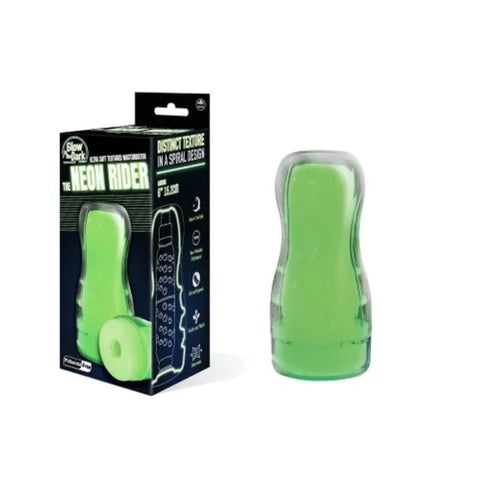NANMA Corporation The Neon Rider Glow In Dark 6 Inch Stroker and Ribbed Texture - Masturbators and Strokers