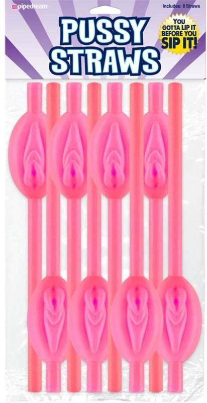 Pipedream Products The Original Pussy Party Straws 8 Pack Novelty Adult Party - Sex Games, Coupons and Tricks