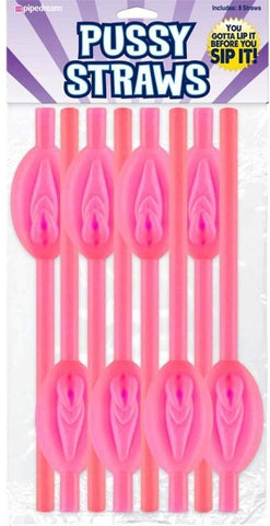 Pipedream Products The Original Pussy Party Straws 8 Pack Novelty Adult Party - Sex Games, Coupons and Tricks