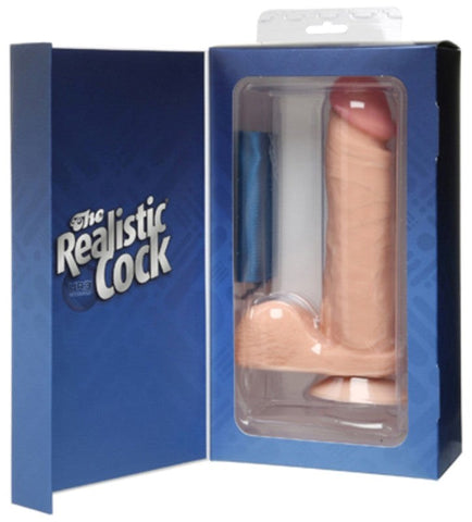 Doc Johnson The Realistic Cock UR3 8 Inch Flesh Dual Density Dildo - Realistic Dildos