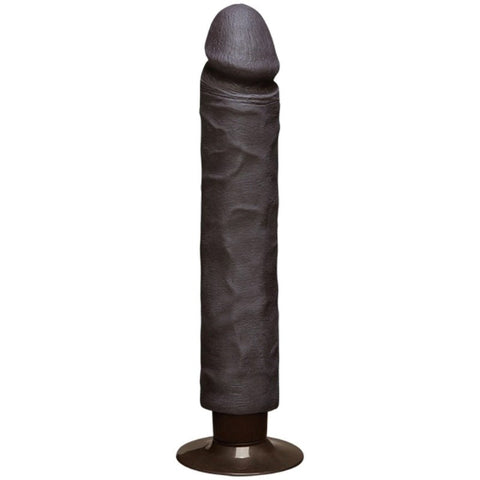 Doc Johnson The Realistic Cock UR3 Vibrating 10 in. Black Dildo - Realistic Dildos