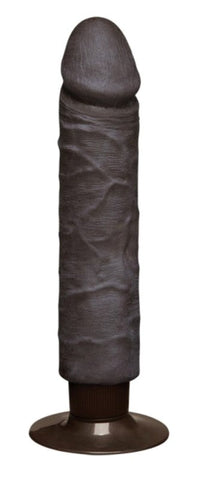 Doc Johnson The Realistic Cock UR3 Vibrating 8 in. Black Vibrating Dildo - Realistic Dildos