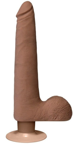 Doc Johnson The Realistic Cock UR3 Vibrating Slim 9 Inch Brown Dildo - Realistic Dildos