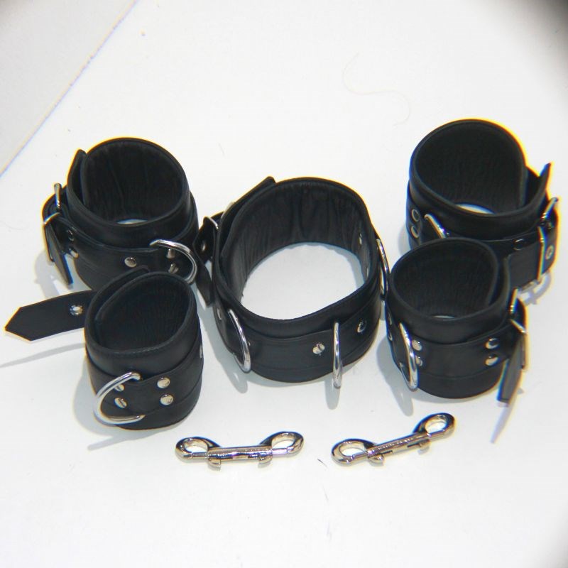 The Specialist Leather Bondage Set Your Go-To Cock Shop - - Cuffs And Restraints