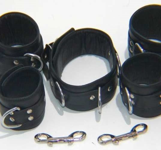 The Specialist Leather Bondage Set Your Go-To Cock Shop - - Cuffs And Restraints
