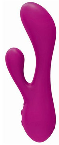 BMS Factory The Swan Hug with Squeeze Control Pink Clitoral Vibrator - Rabbit Vibrators