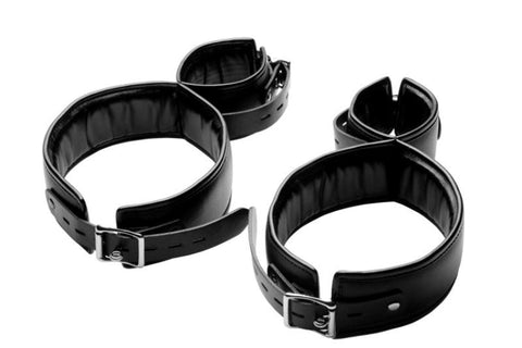 XR Brands Thigh Cuff Restraint System with Locking Buckles - Cuffs and Restraints