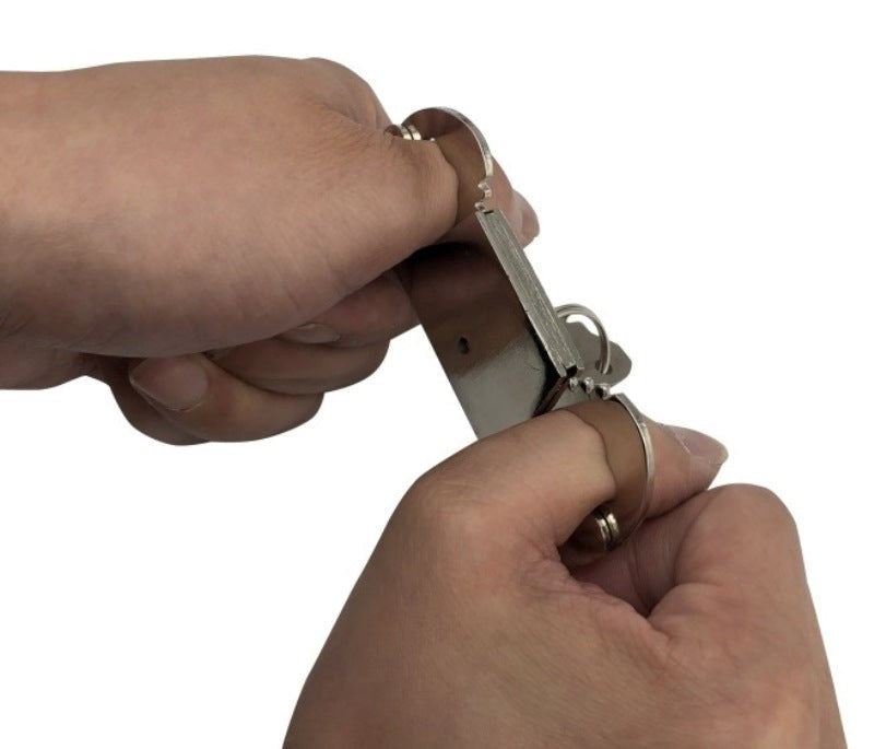 BDStyle Thumb Steel Cuffs Restraint and Sensory Control Features - - Steel Sex Toys
