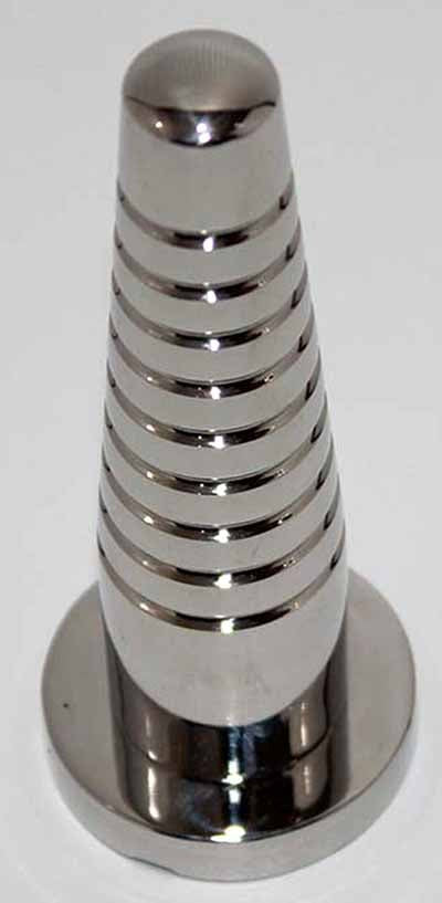 Hells Couture Tiered Metal Butt Plug Nine Graduated Tiers - - Steel Sex Toys