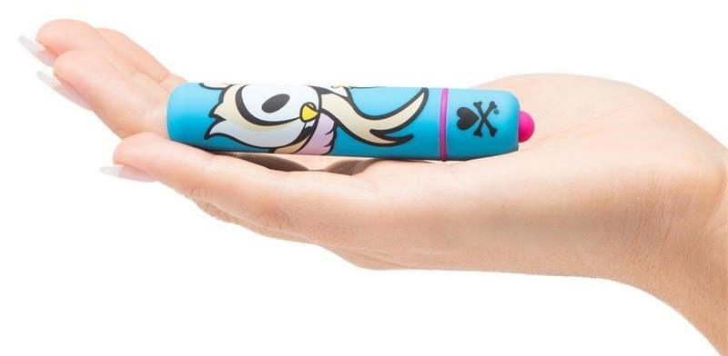 Love Honey tokidoki Single Speed Mini Bullet Vibrator Blue Doughnut Bird - - Mini & Slim Vibrators