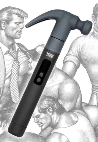 XR Brands Tom of Finland Night Stick and Hammer 2 Interchangeable Heads Vibrator - Non-Realistic Dildos