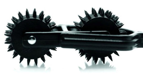 XR Brands Transfix 10 Reel Dual Pinwheel BDSM Sensation Play Wheel - Dental and Clinical